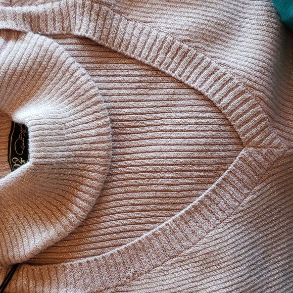 DG2 by Diane Gilman - Sweater - Sparkly Mauve Silver Metallic Threads - 1X - NWT - Picture 5 of 16